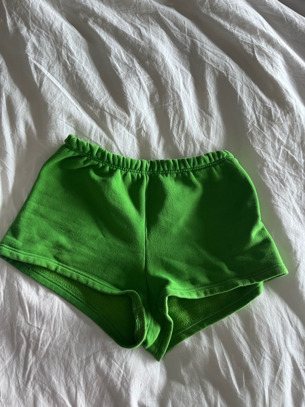 TNA Cozy Fleece Shorts Bright Green (Size Small)
